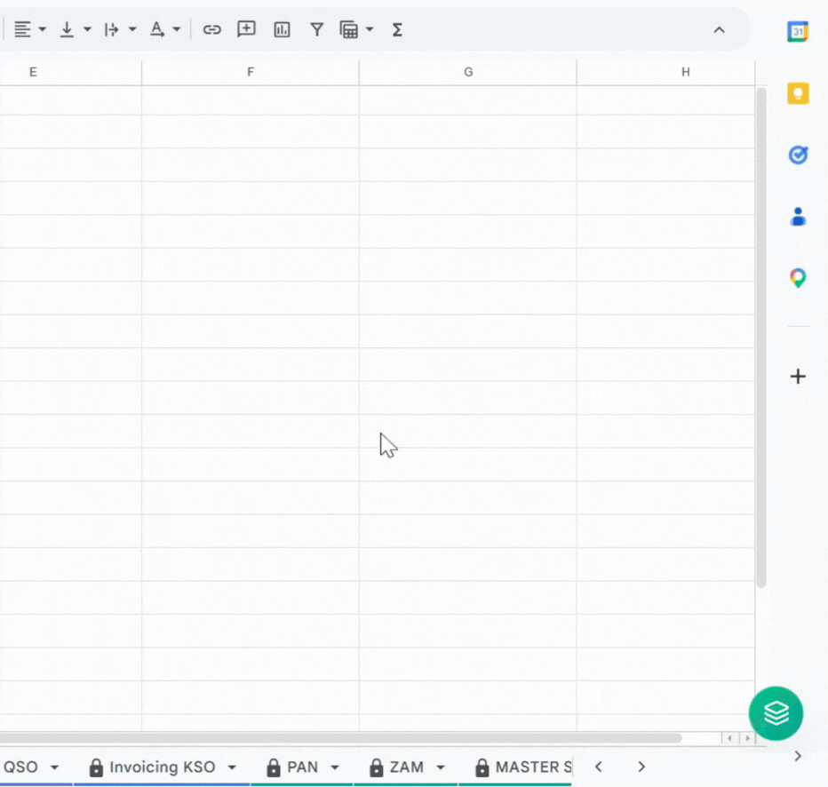 Adding sheets to a folder in Sheets Organizer