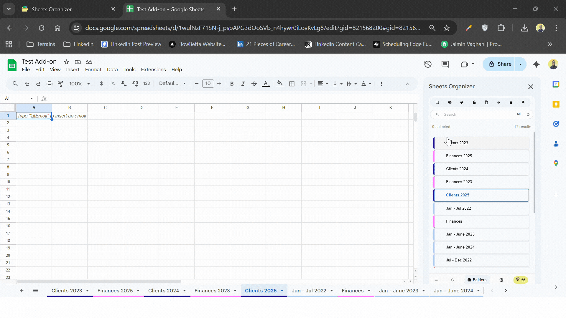 Move to new spreadsheet